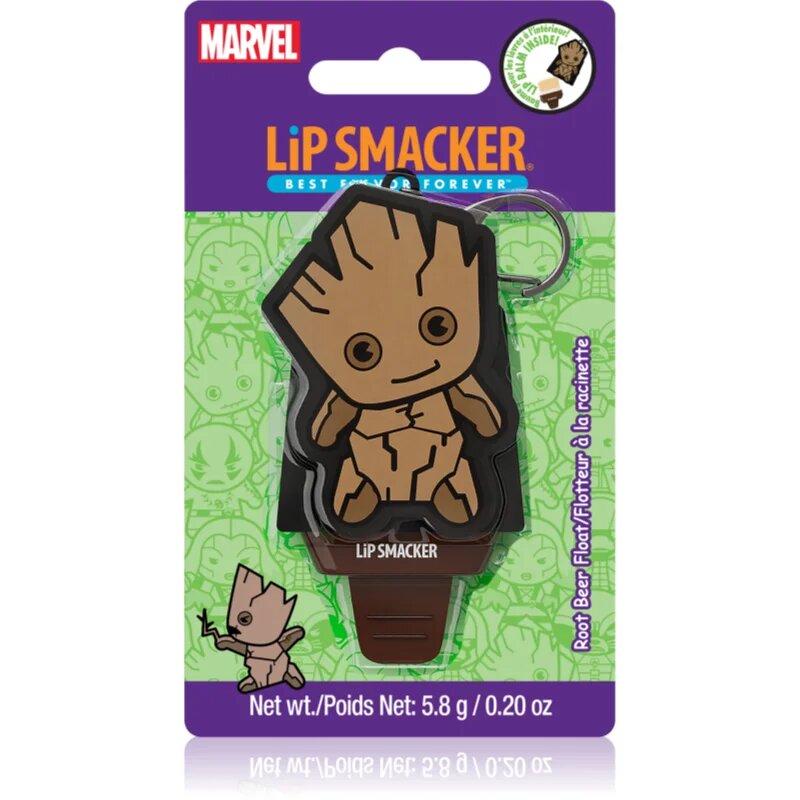 Lip Smacker Marvel Guardians of the Galaxy klíčenka s balzámem pro děti Groot (Root Beer Float) 58 g