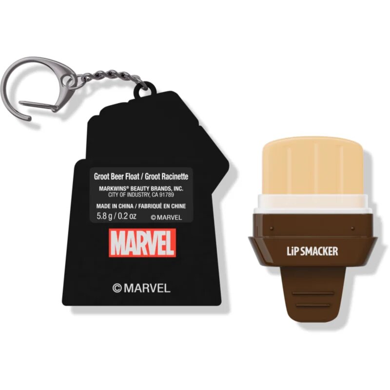 Lip Smacker Marvel Guardians of the Galaxy klíčenka s balzámem pro děti Groot (Root Beer Float) 58 g