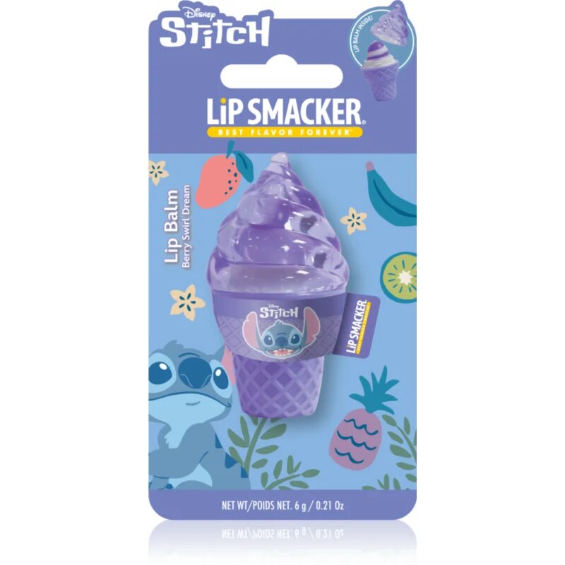 Lip Smacker Stitch balzám na rty příchuť Berry Swirl Dream 6 g
