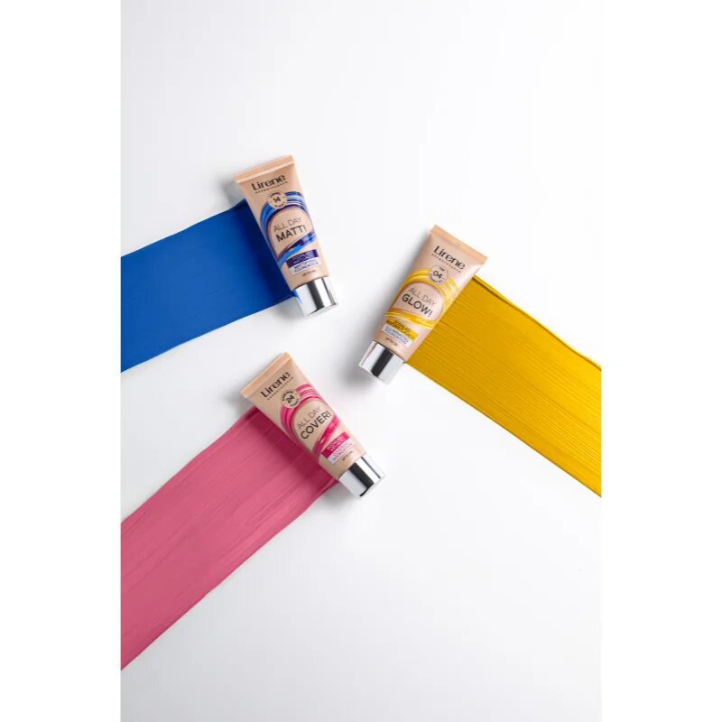 Lirene ALL DAY MATT! matující fluidní make-up pro dlouhotrvající efekt odstín 12 Natural 30 ml
