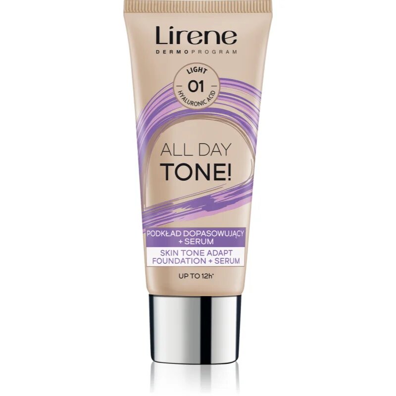 Lirene ALL DAY TONE! hydratační make-up pro zářivý vzhled pleti odstín 01 Light 30 ml
