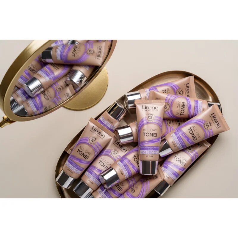 Lirene ALL DAY TONE! hydratační make-up pro zářivý vzhled pleti odstín 01 Light 30 ml