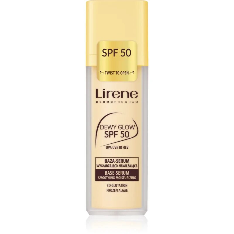 Lirene Base Dewy Glow rozjasňující podkladové sérum SPF 50 30 ml