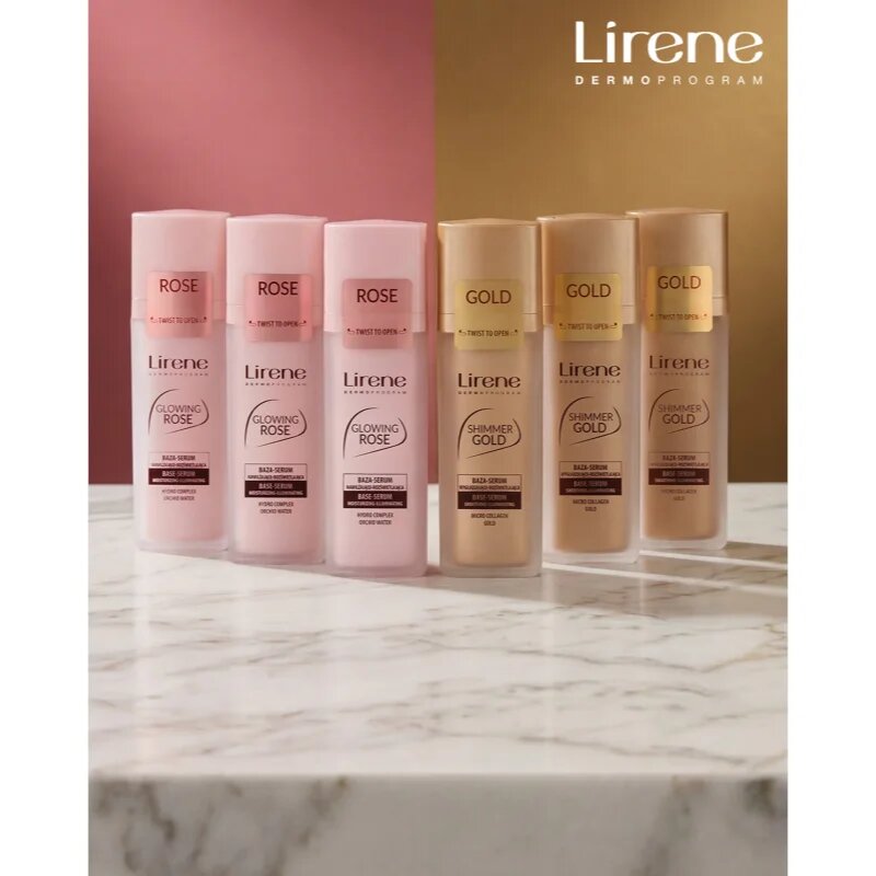 Lirene Base Shimmer Gold rozjasňující podkladové sérum 30 ml