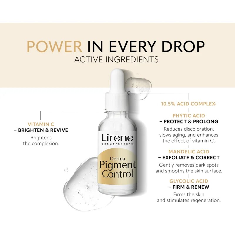 Lirene Derma Pigment Control Acid & Vitamin Serum sérum proti pigmentovým skvrnám 30 ml