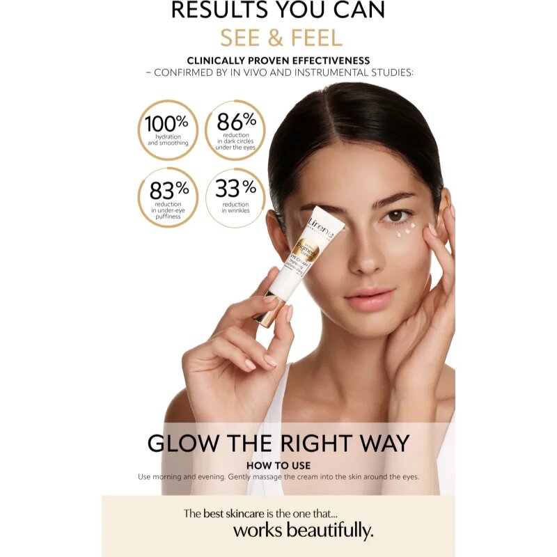 Lirene Derma Pigment Control Brightening Eye Cream vyhlazující a rozjasňující oční krém 15 ml