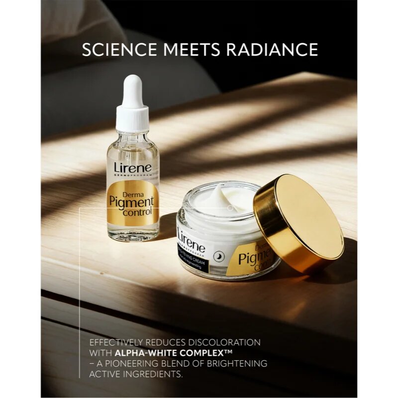 Lirene Derma Pigment Control Brightening Night Cream rozjasňující noční krém pro pleť s hyperpigmentací 50 ml