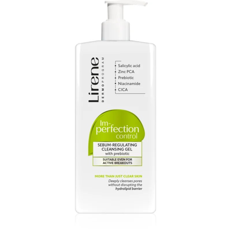 Lirene Imperfection Control Cleansing Gel jemný čisticí gel pro mastnou a problematickou pleť 300 ml