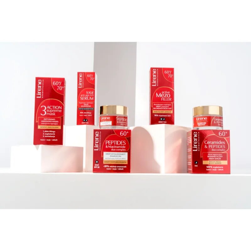 Lirene Peptides & Niacinamide Duo Complex 60+ zpevňující denní krém proti vráskám pro zralou pleť SPF 20 50 ml