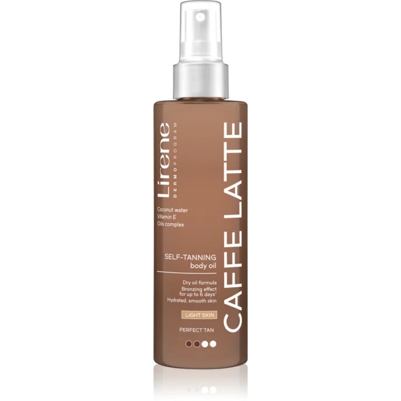 Lirene Perfect Tan samoopalovací olej na tělo Caffe Latte 200 ml