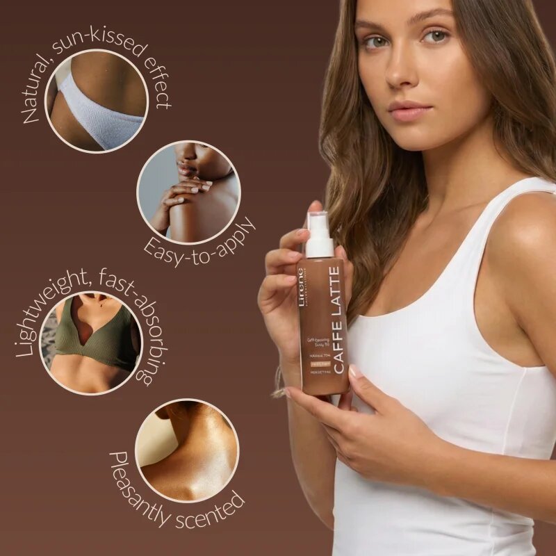 Lirene Perfect Tan samoopalovací olej na tělo Caffe Latte 200 ml