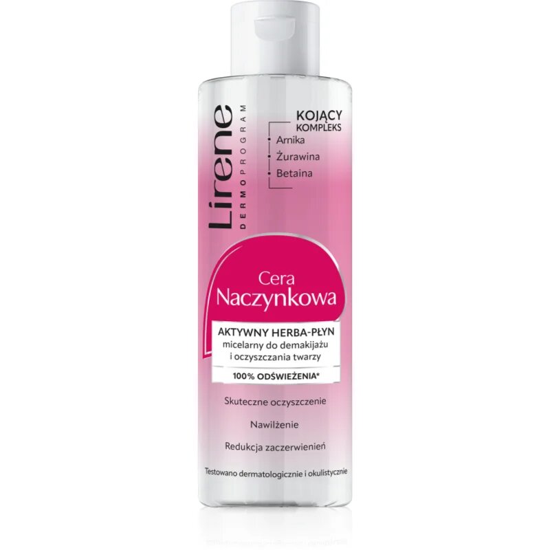 Lirene Redness micelární čisticí voda pro citlivou a zarudlou pleť 200 ml