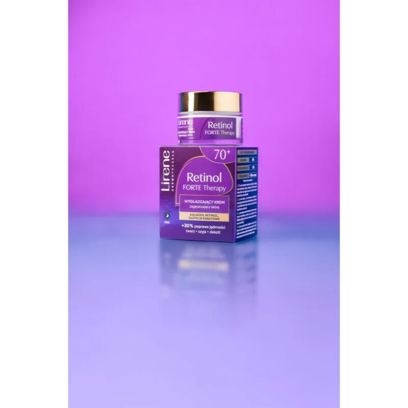 Lirene Retinol Forte Therapy 70+ omlazující noční krém pro zralou pleť 50 ml
