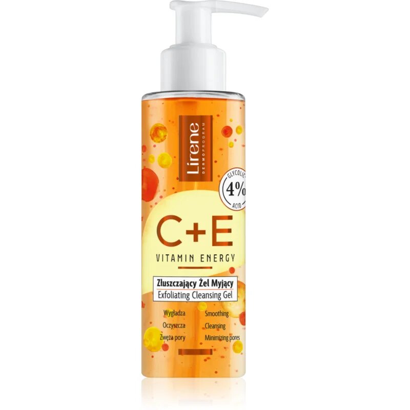 Lirene Vitamin Energy C+E exfoliační čisticí gel 145 ml