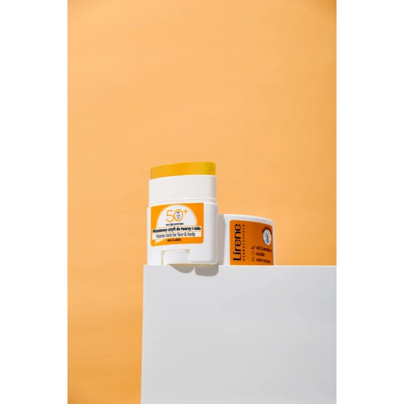 Lirene Vitamin Stick For Face&Body lokální péče proti slunečnímu záření na obličej a tělo SPF 50 15 g