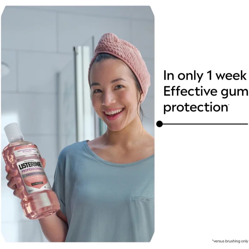 Listerine Professional Gum Protection+ ústní voda pro ochranu zubů a dásní 500 ml