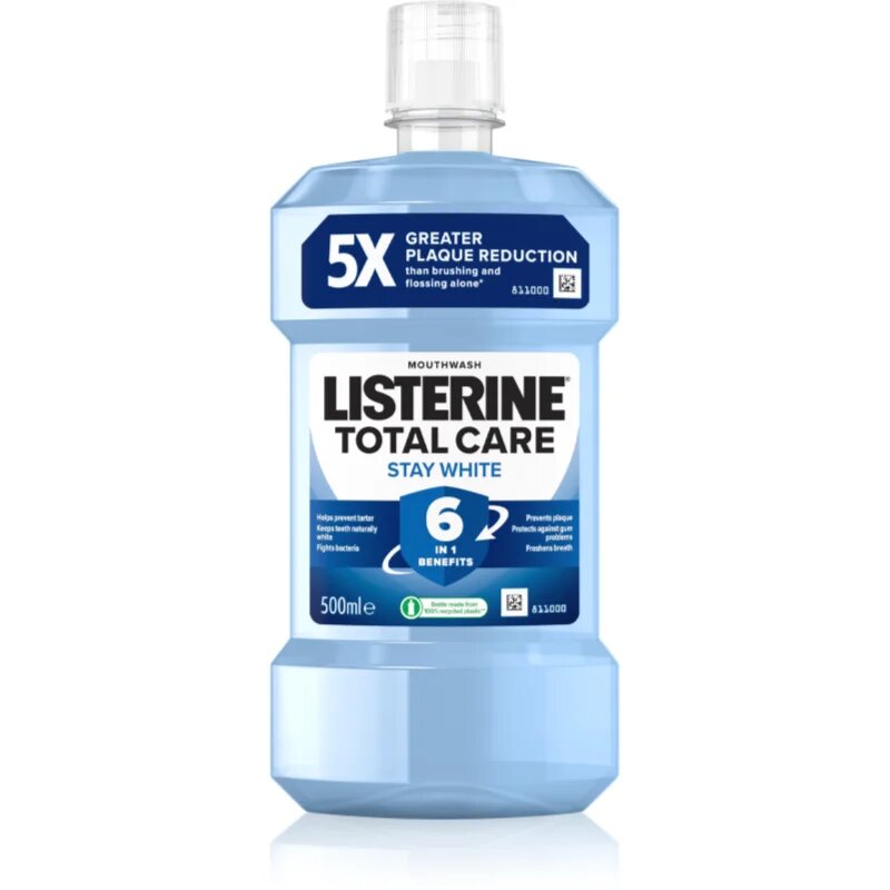 Listerine Stay White ústní voda s bělicím účinkem příchuť Arctic Mint 500 ml