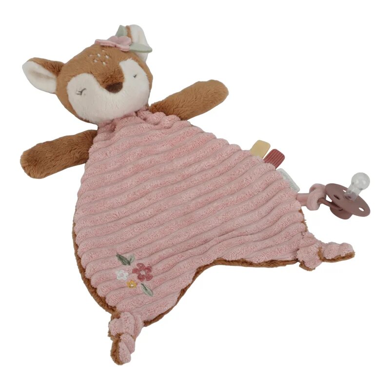 Little Dutch Fairy Garden Cuddle Cloth usínáček s klipem 0 m+ Pink 1 ks