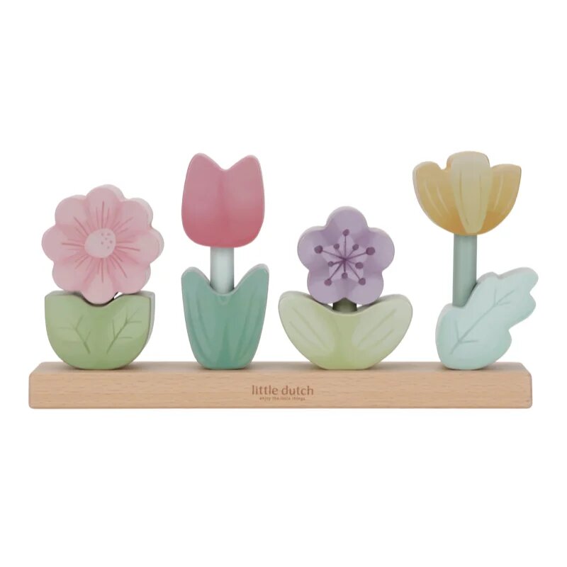 Little Dutch Fairy Garden Stacking Puzzle Flowers aktivity hračka 246 x 5 x 13 cm 12 m+ 1 ks