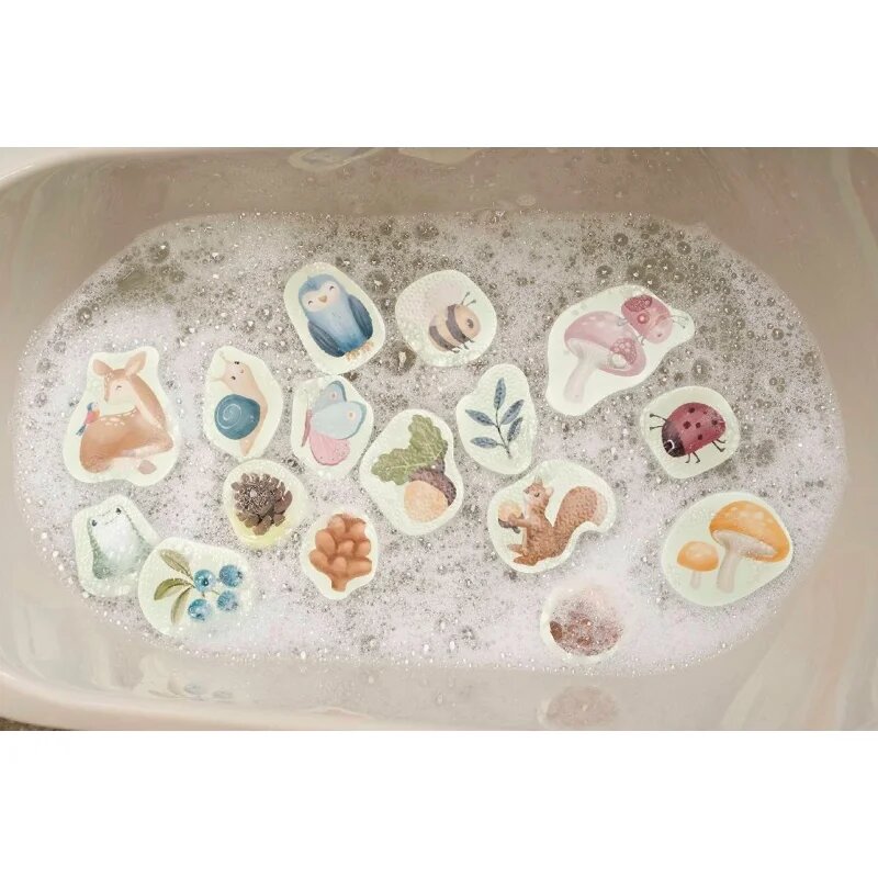 Little Dutch Forest Friends Bath Foam Figures pěnové samolepky do vany 10 m+ 16 ks