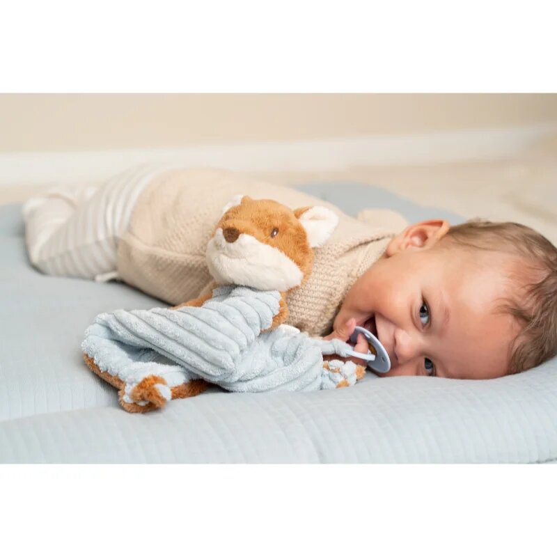 Little Dutch Forest Friends Cuddle Cloth mazlicí dečka s klipem 0 m+ Blue 1 ks