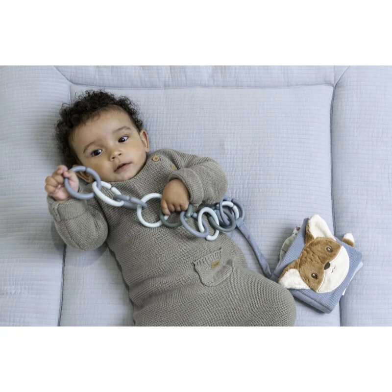 Little Dutch Forest Friends Little Loops Toy Rings sada kroužků pro děti od narození 0 m+ Blue 12 ks