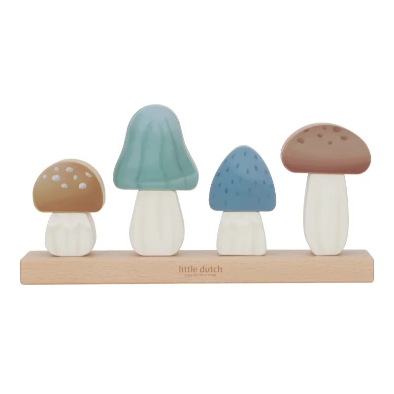 Little Dutch Forest Friends Stacking Puzzle Mushrooms aktivity hračka 246 x 5 x 13 cm 12 m+ 1 ks
