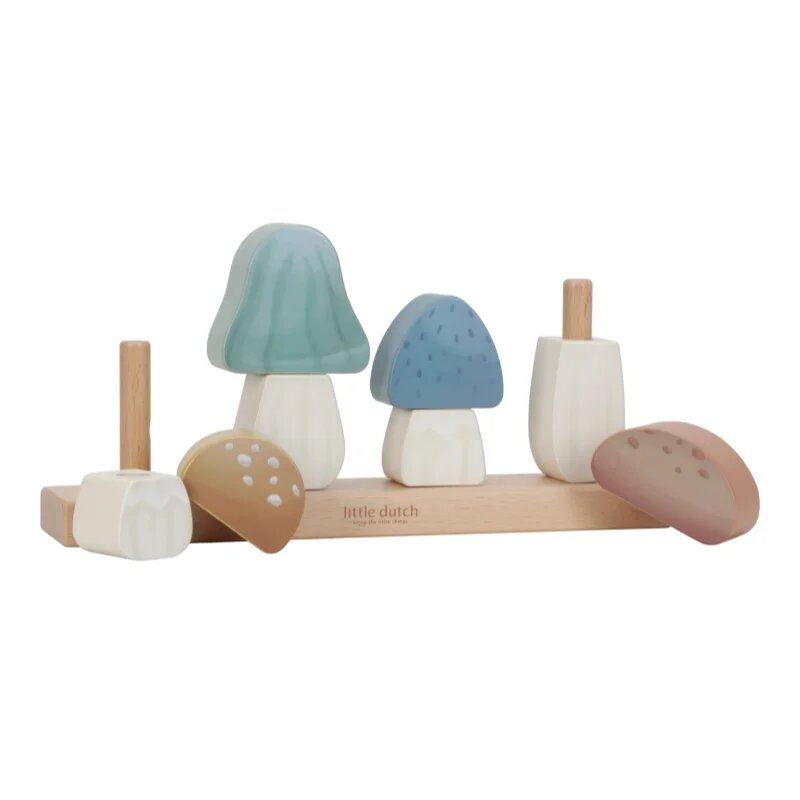 Little Dutch Forest Friends Stacking Puzzle Mushrooms aktivity hračka 246 x 5 x 13 cm 12 m+ 1 ks