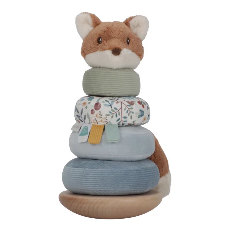 Little Dutch Forest Friends Tumble Stacker nasazovací kroužky 12 m+ 1 ks