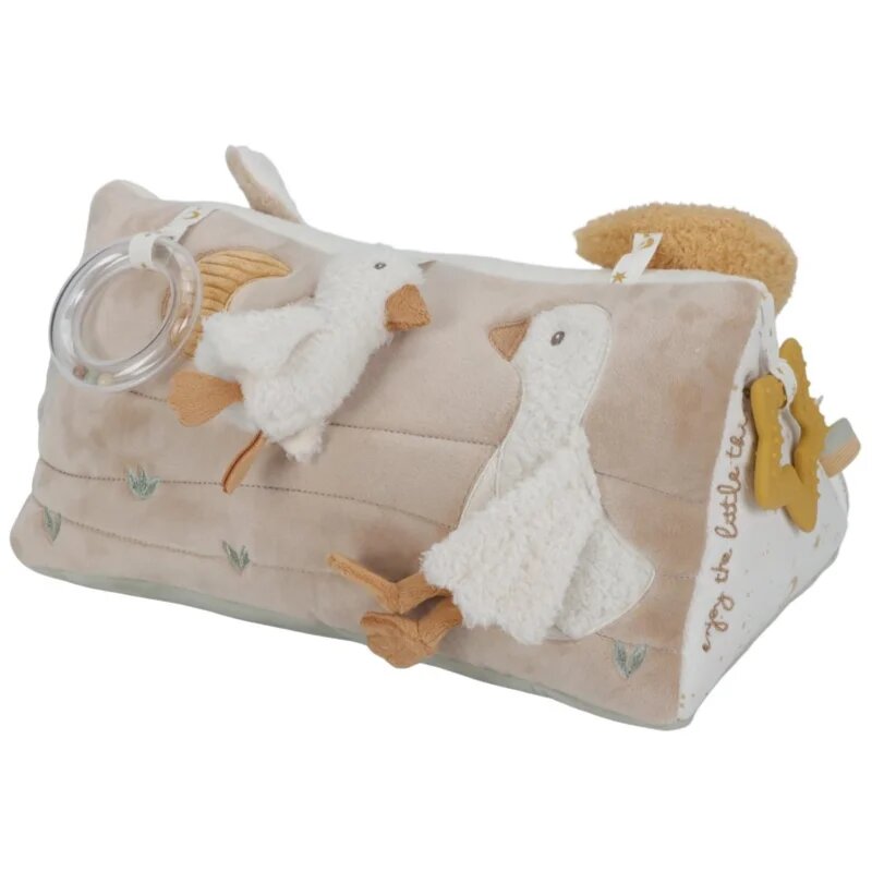 Little Dutch Newborn Naturals Activity Triangel interaktivní plyšová hračka pro děti od narození 1 ks