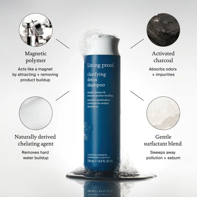 Living Proof Clarifying Detox Detox Shampoo jemný čisticí šampon pro všechny typy vlasů 236 ml