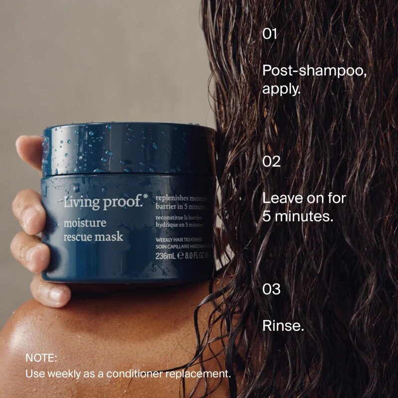 Living Proof Moisture Rescue Mask regenerační a hydratační maska na vlasy s vyživujícím účinkem 236 ml