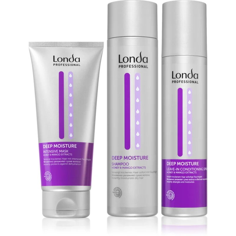 Londa Professional Deep Moisture Set sada pro suché vlasy 3 ks