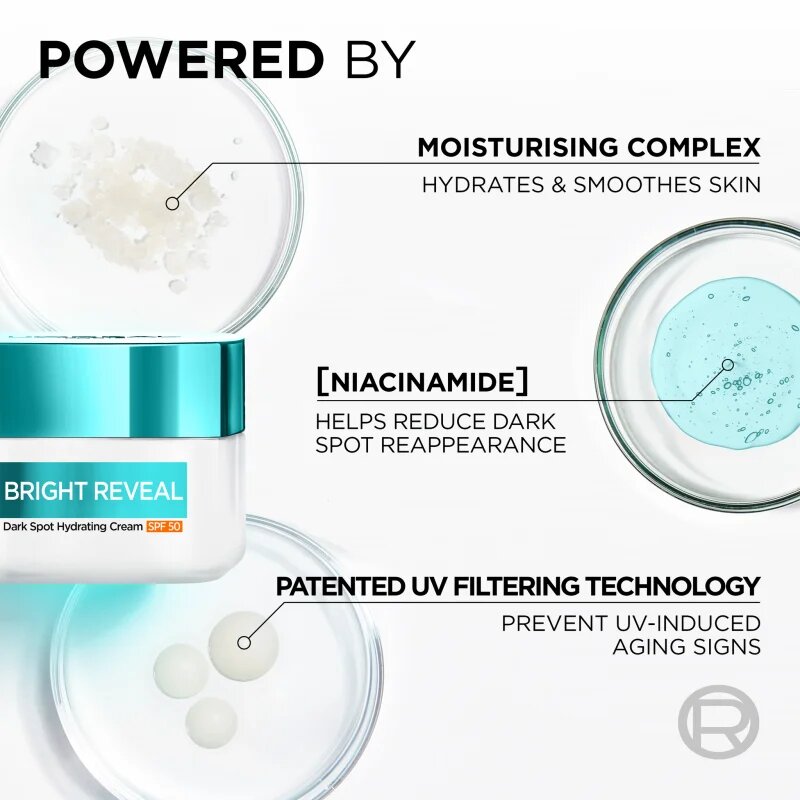 L’Oréal Paris Bright Reveal hydratační krém proti pigmentovým skvrnám SPF 50 50 ml