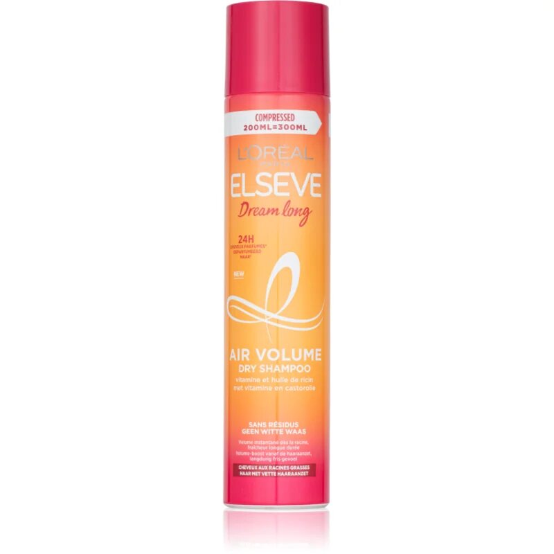 L’Oréal Paris Elseve Dream Long suchý šampon pro objem vlasů který nezanechává bílé stopy 200 ml