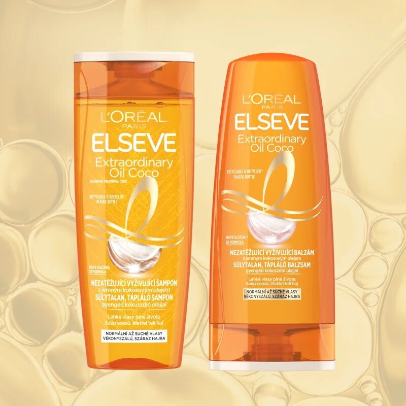 L’Oréal Paris Elseve Extraordinary Oil Coconut vyživující šampon pro normální až suché vlasy 400 ml