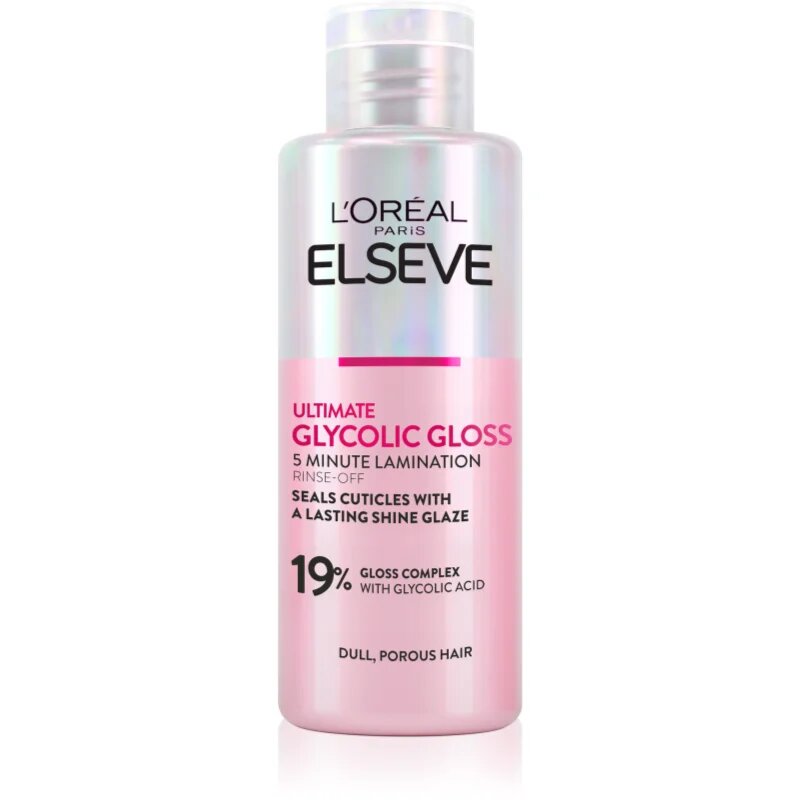 L’Oréal Paris Elseve Glycolic Gloss maska na vlasy pro uhlazení a obnovu poškozených vlasů 200 ml