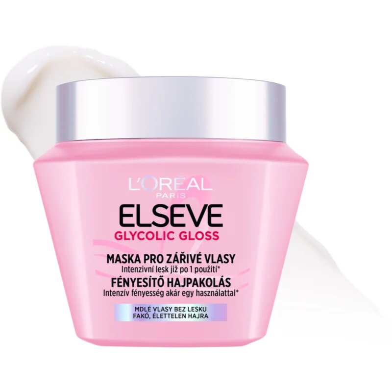 L’Oréal Paris Elseve Glycolic Gloss maska na vlasy pro zářivý lesk 300 ml