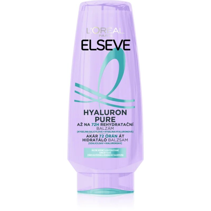 L’Oréal Paris Elseve Hyaluron Pure balzám na vlasy pro mastnou vlasovou pokožku a suché konečky 200 ml