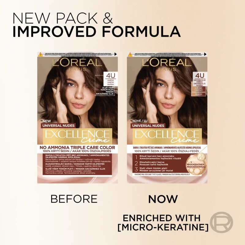 L’Oréal Paris Excellence Universal Nudes permanentní barva na vlasy odstín 10U 1 ks