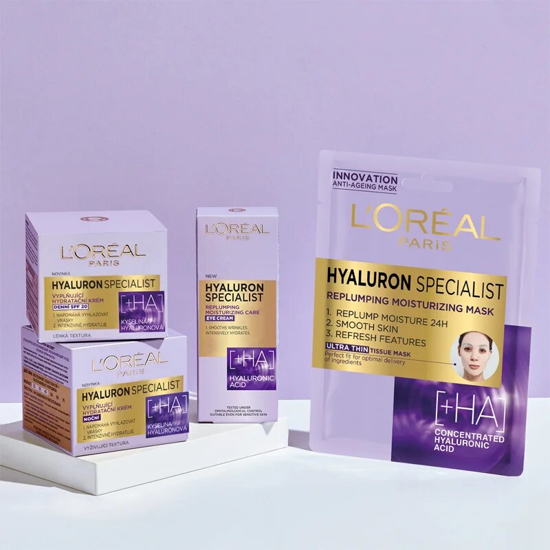 L’Oréal Paris Hyaluron Specialist plátýnková maska 28 g