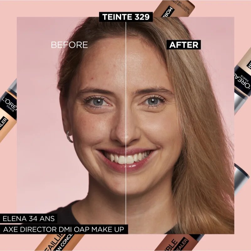 L’Oréal Paris Infaillible 24h More Than Concealer krycí korektor s matným efektem odstín 329 Cashew / Warm Dore 11 ml
