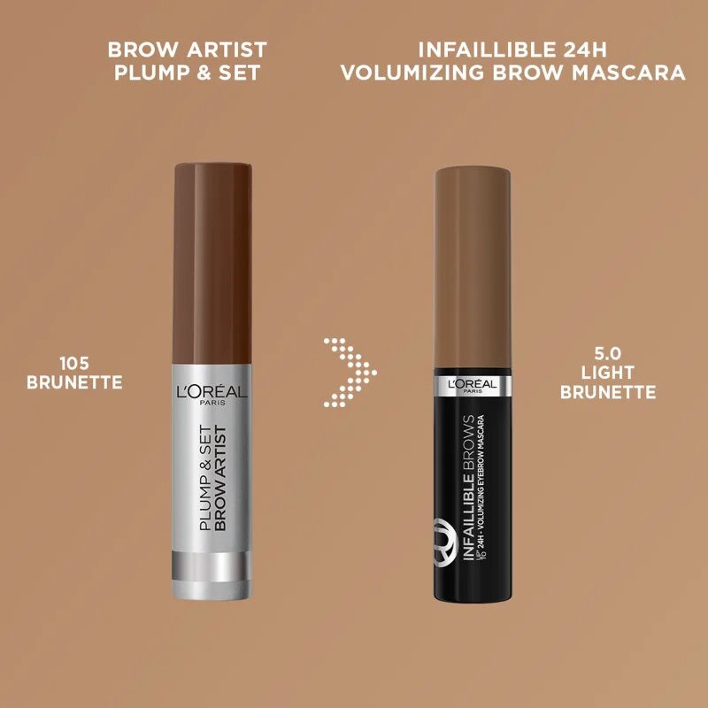 L’Oréal Paris Infaillible Brows gel na obočí odstín 5.0 Light Brunette 4.9 ml