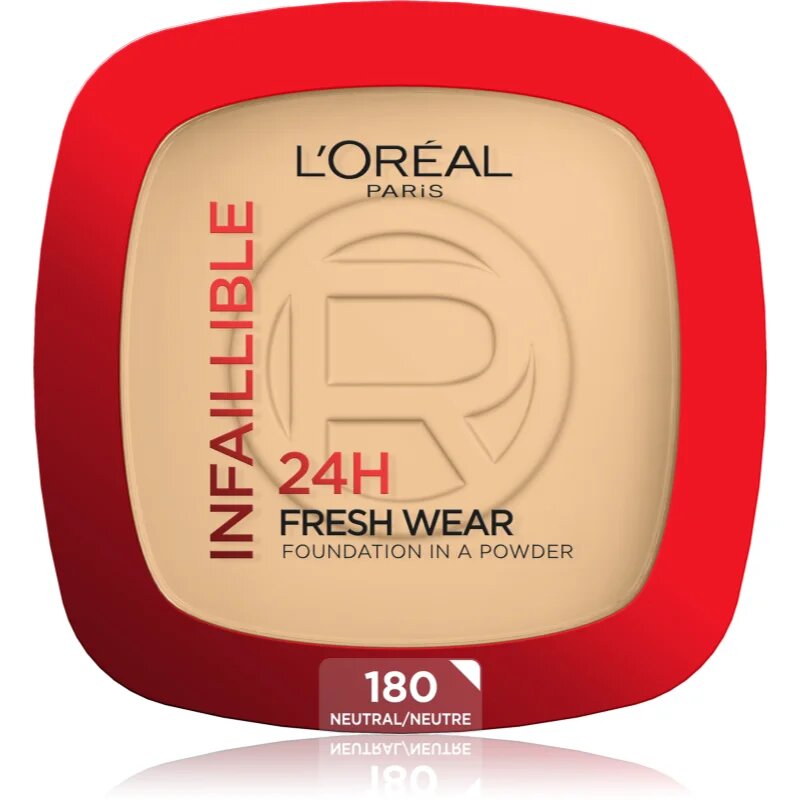L’Oréal Paris Infaillible Fresh Wear 24h pudrový make-up odstín 180 Neutral 9 g