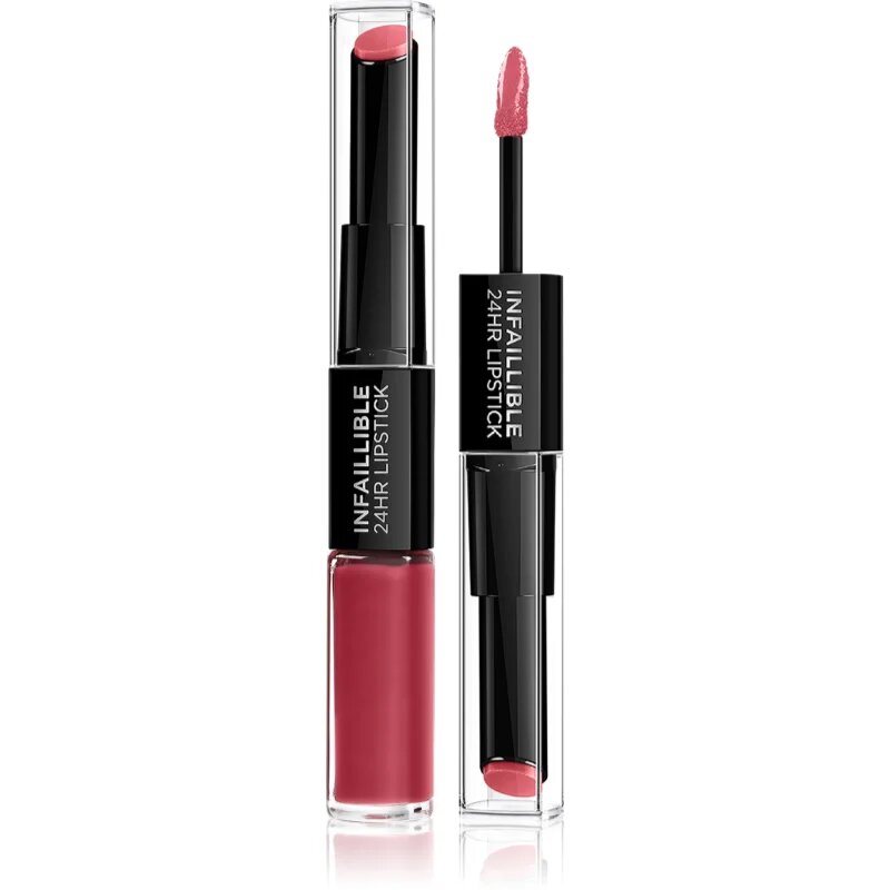 L’Oréal Paris Infallible 24H dlouhotrvající rtěnka a lesk na rty 2 v 1 odstín 804 Metro Proof Rose 57 g