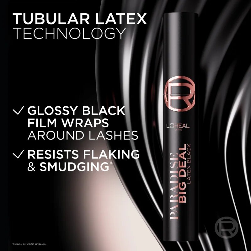 L’Oréal Paris Lash Paradise Big Deal objemová a prodlužující řasenka odstín Latex Black 9.9 ml