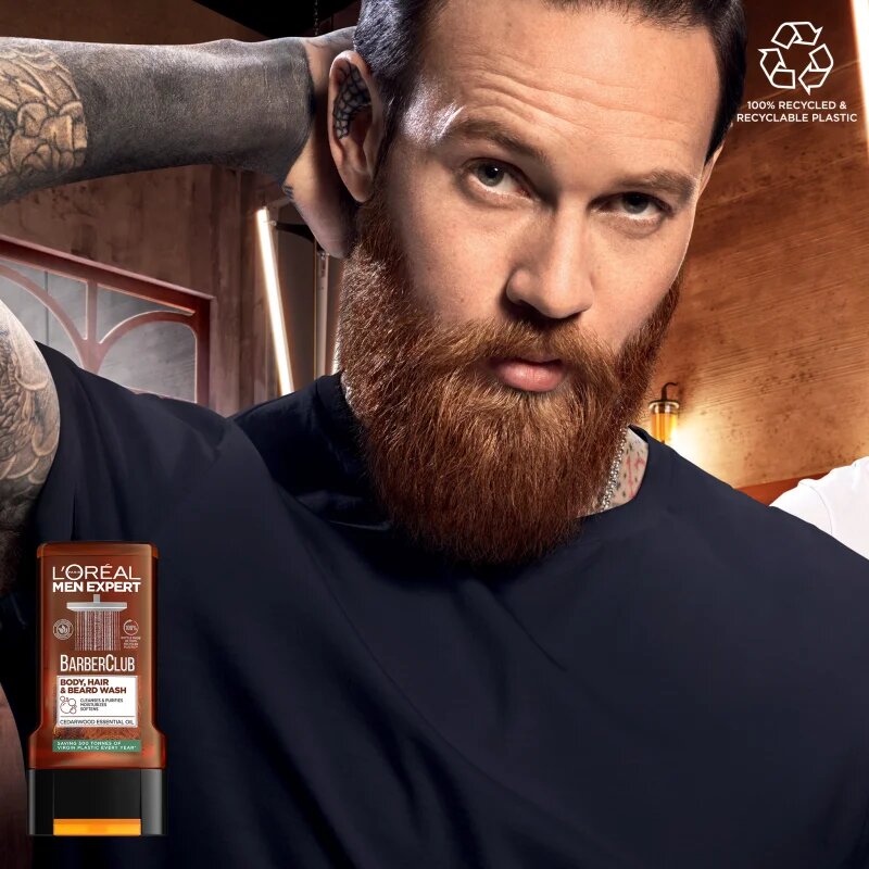 L’Oréal Paris Men Expert Barber Club sprchový gel pro muže na vlasy vousy a tělo 300 ml