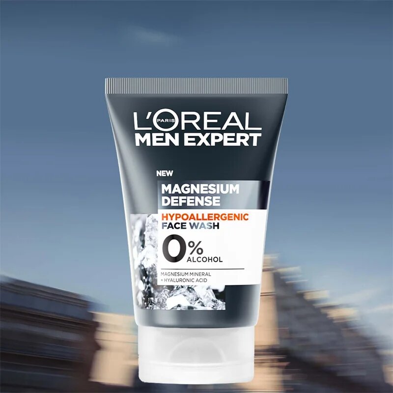 L’Oréal Paris Men Expert Magnesium Defence mycí gel na obličej pro muže 100 ml