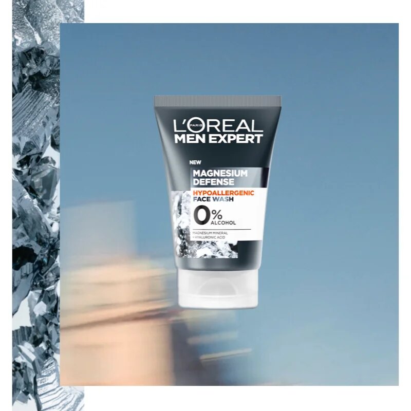 L’Oréal Paris Men Expert Magnesium Defence mycí gel na obličej pro muže 100 ml