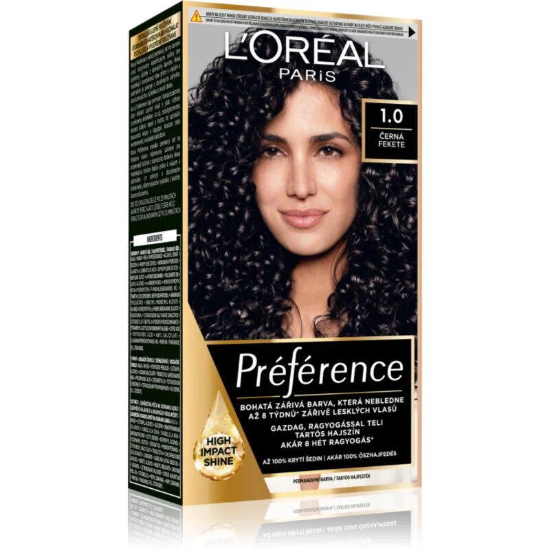 L’Oréal Paris Préférence barva na vlasy odstín 1 Black 1 ks